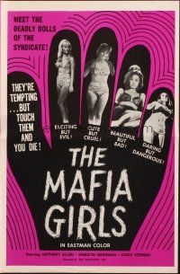 8k602 MAFIA GIRLS pressbook '69 tempting deadly dolls of the syndicate, but touch them & you die!