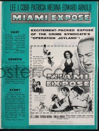 8k617 MIAMI EXPOSE pressbook '56 Lee J. Cobb, sexy Patricia Medina in swimsuit, Florida mob!