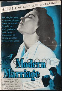 8k624 MODERN MARRIAGE pressbook '50 why 1 out of 3 marriages end in divorce, frigidity!