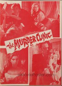 8k633 MURDER CLINIC pressbook '69 Elio Scardamaglia's La Lama Nel Corpo, horror!