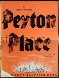 8k666 PEYTON PLACE pressbook '58 Lana Turner, from a novel of small town life by Grace Metalious!