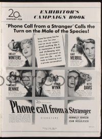 8k671 PHONE CALL FROM A STRANGER pressbook '52 Bette Davis, Shelley Winters, Michael Rennie