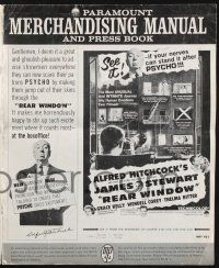 8k688 REAR WINDOW pressbook R62 Alfred Hitchcock, voyeur Jimmy Stewart & sexy Grace Kelly!