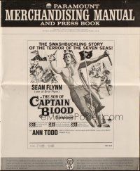 8k742 SON OF CAPTAIN BLOOD 6-page pressbook '63 art of barechested pirate Sean Flynn!