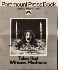 8k770 TALES THAT WITNESS MADNESS pressbook '73 wacky screaming head on food platter horror image!