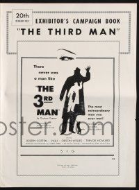 8k787 THIRD MAN pressbook R56 Orson Welles, Joseph Cotten & Alida Valli, classic film noir!
