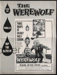 8k828 WEREWOLF pressbook '56 great wolf-man horror images, it happens before your horrified eyes!