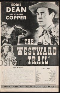8k830 WESTWARD TRAIL pressbook '48 cowboy Eddie Dean's guns solve the mystery of Silver Range!
