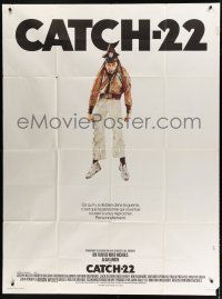 8m829 CATCH 22 French 1p '70 completely different image of Alan Arkin hanging from flight harness!