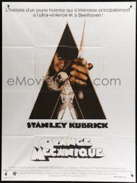 8m834 CLOCKWORK ORANGE French 1p R70s Stanley Kubrick classic, Castle art of Malcolm McDowell!