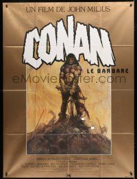 8m836 CONAN THE BARBARIAN French 1p '82 classic Frank Frazetta art from his paperback book cover!