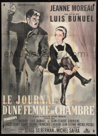 8m839 DIARY OF A CHAMBERMAID style B French 1p '64 Jeanne Moreau, Luis Bunuel, art by Allard!