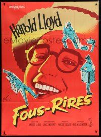 8m852 FUNNY SIDE OF LIFE French 1p '63 different Grinsson artwork of Harold Lloyd, compilation!