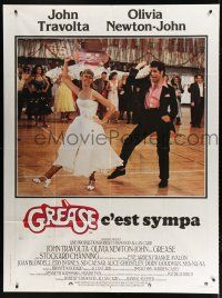 8m860 GREASE French 1p '78 John Travolta & Olivia Newton-John in a most classic musical!