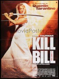 8m885 KILL BILL: VOL. 2 French 1p '04 full-length bride Uma Thurman with katana, Quentin Tarantino