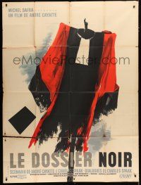 8m898 LE DOSSIER NOIR French 1p '55 Andre Cayatte's movie of small town corruption, cool art!