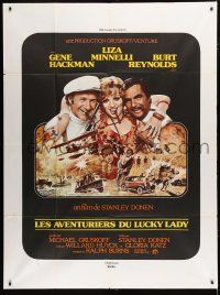 8m903 LUCKY LADY French 1p '75 Gene Hackman, Liza Minnelli & Burt Reynolds with cigars!