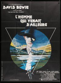 8m905 MAN WHO FELL TO EARTH French 1p '76 Nicolas Roeg, best art of David Bowie by Vic Fair!