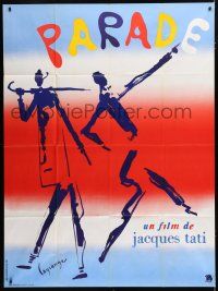 8m927 PARADE French 1p '74 Jacques Tati, cool surreal art by Lagrange & Roger Boumendil!