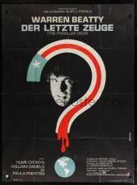 8m929 PARALLAX VIEW French 1p '75 Warren Beatty, political murder conspiracy, cool different art!