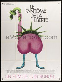 8m931 PHANTOM OF LIBERTY French 1p '84 Luis Bunuel, outrageous erotic Statue of Liberty art!