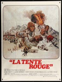 8m942 RED TENT French 1p '71 art of Sean Connery & Claudia Cardinale by Howard Terpning!