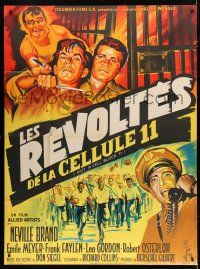 8m948 RIOT IN CELL BLOCK 11 French 1p '54 Don Siegel, Sam Peckinpah, cool different Belinsky art!