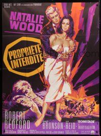 8m976 THIS PROPERTY IS CONDEMNED French 1p '66 Landi art of sexy Natalie Wood & Robert Redford!