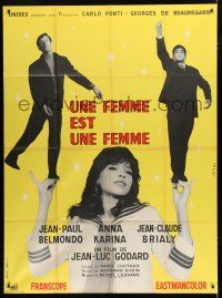8m997 WOMAN IS A WOMAN French 1p '61 Jean-Luc Godard, Jean-Paul Belmondo, sexy Anna Karina!