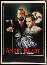 8m549 ANGEL HEART teaser Italian 1p '87 Casaro art of Robert DeNiro & Mickey Rourke, Alan Parker!