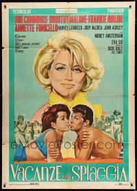 8m556 BEACH PARTY Italian 1p '63 Dorothy Malone, Frankie Avalon, Annette Funicello, different art!