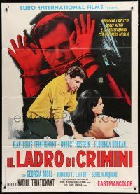 8m575 CRIME THIEF Italian 1p '69 Jean-Louis Trintignant, Robert Hossein, Le Voleur de Crimes!