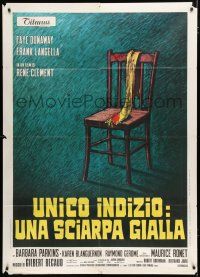 8m582 DEADLY TRAP Italian 1p '72 directed by Rene Clement, different art of bloody scarf on chair!