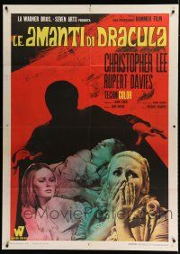 8m588 DRACULA HAS RISEN FROM THE GRAVE Italian 1p '69 Hammer, different image of vampire victims!