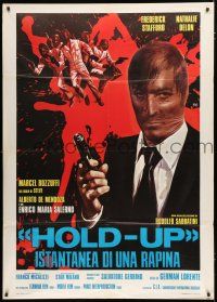 8m603 HOLD-UP Italian 1p '77 German Lorente directed, cool crime art by Antonio Mos!