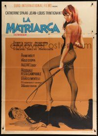 8m622 LIBERTINE Italian 1p '68 Radley Metzger, full-length art of sexy Catherine Spaak with whip!