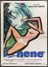 8m637 NENE Italian 1p '77 Slavatore Samperi, great art of mostly naked girl by Ercole Brini!