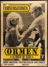 8m644 ORMEN Italian 1p '68 sexy naked Christina Schollin, directed by Hans Abramson!