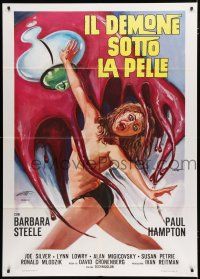 8m669 THEY CAME FROM WITHIN Italian 1p '76 completely different Brini art of terrified naked girl!