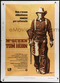 8m672 TOM HORN Italian 1p '80 great full-length image of cowboy Steve McQueen with rifle!