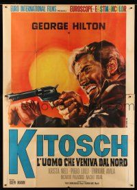 8m724 KITOSCH, THE MAN WHO CAME FROM THE NORTH Italian 2p '67 cool spaghetti western art!