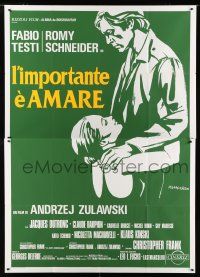 8m770 THAT MOST IMPORTANT THING: LOVE Italian 2p '75 art of Testi & Romy Schneider by Manfredo!