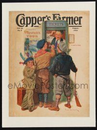8m035 CAPPER'S FARMER magazine cover August 1932 Sambrock art of young boys at ticket booth!