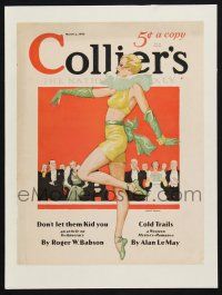 8m038 COLLIER'S magazine cover March 4, 1933 art of sexy woman in skimpy outfit by Scott Evans!
