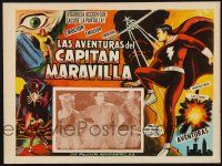 8m495 ADVENTURES OF CAPTAIN MARVEL Mexican LC R60s art & inset photo of Tom Tyler in costume!