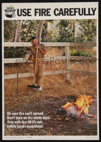 8m025 USE FIRE CAREFULLY special 13x19 '68 Smokey the Bear says to follow local regulations!