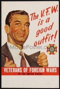 8m027 VETERANS OF FOREIGN WARS OF THE UNITED STATES special 12x18 '50s the VFW is a good outfit!
