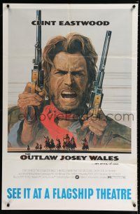 8m071 OUTLAW JOSEY WALES half subway '76 Clint Eastwood is an army of one, cool double-fisted art!