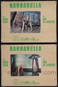 8m490 BARBARELLA 4 Swiss LCs '68 sexiest Jane Fonda, John Phillip Law, Roger Vadim directed!