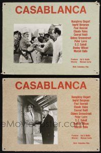 8m493 CASABLANCA 3 Swiss LCs '70s Paul Henreid, Humphrey Bogart, Peter Lorre, Curtiz classic!